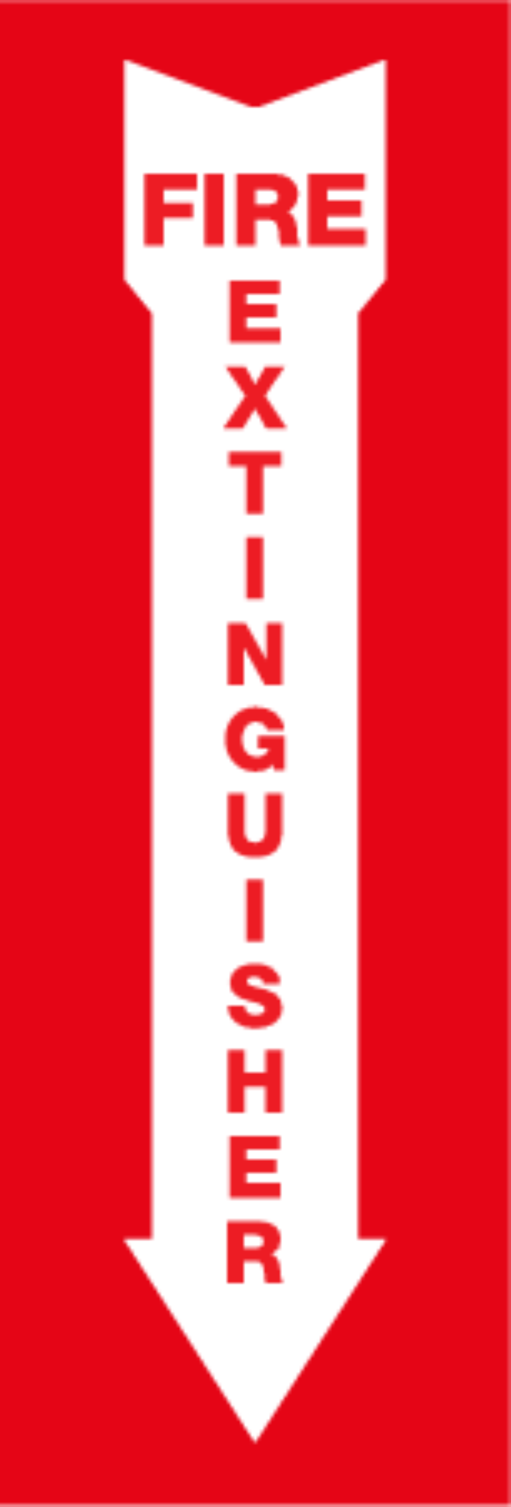 Fire Extinguisher Vertical 3" x 9" stickers - single piece