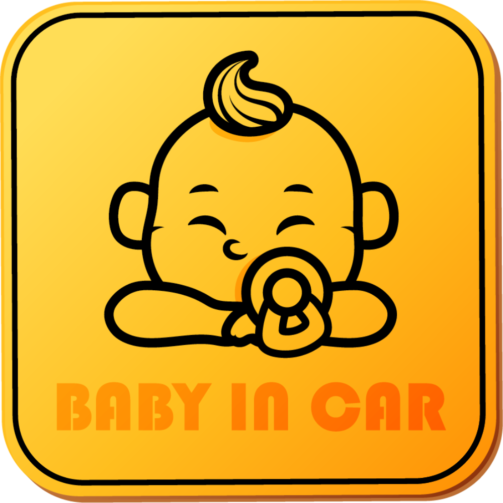 Baby In Car - 6" x 6" x 1pc