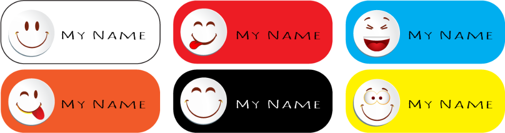 1" x 2.5" Name Label - a set of 9 stickers