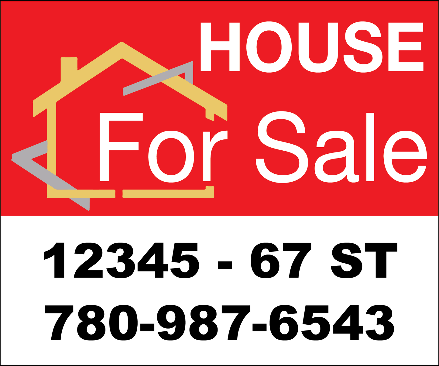 House for Sale Sticker 10" x 12" - 1pc