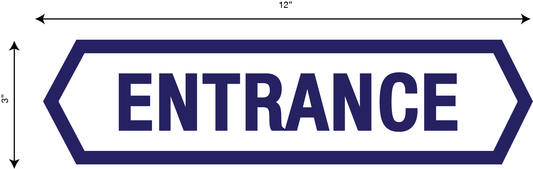 Entrance die-cut Sticker 3" x 12" - 1pc