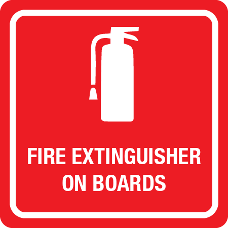 Fire Extinguisher 3" x 3" stickers - a package of 5 pieces