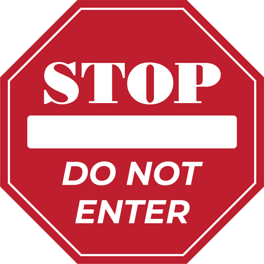 Stop Sign - 8" x 8" - 2pc