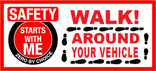 Walk around V1 - 4" x 1.75" stickers - a package of 5 pieces