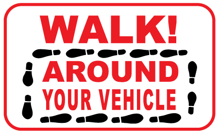 Walk around V2 - 3" x 2" stickers - a package of 5 pieces