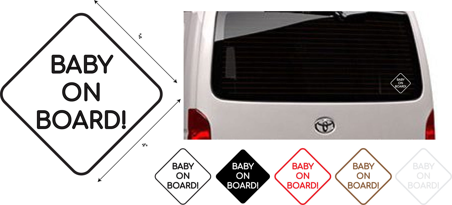 Baby on board die-cut sticker