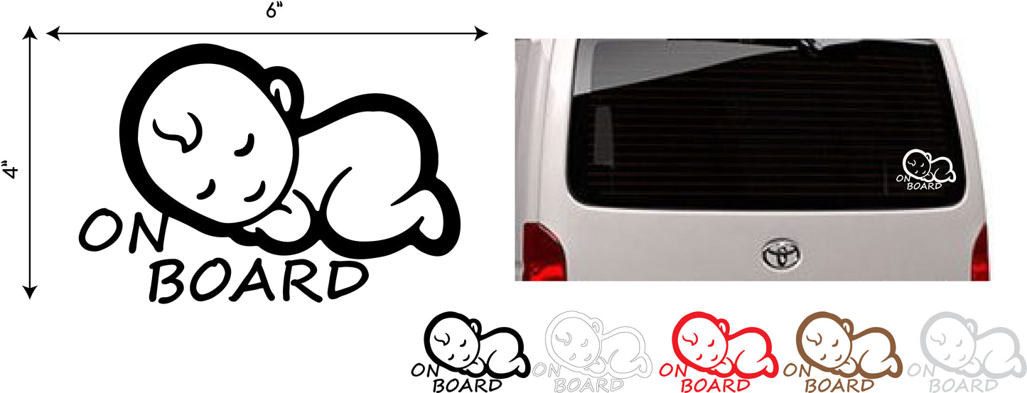 Baby on board die-cut sticker V1