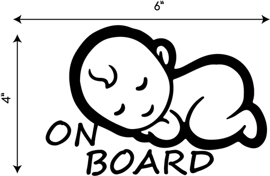 Baby on board die-cut sticker V1