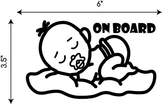 Baby on board die-cut sticker V2