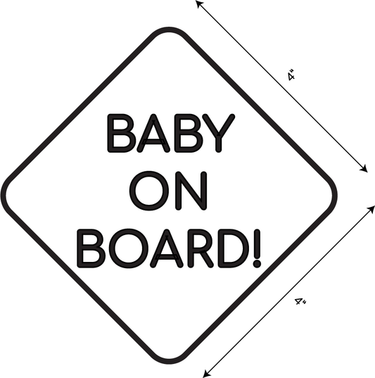 Baby on board die-cut sticker