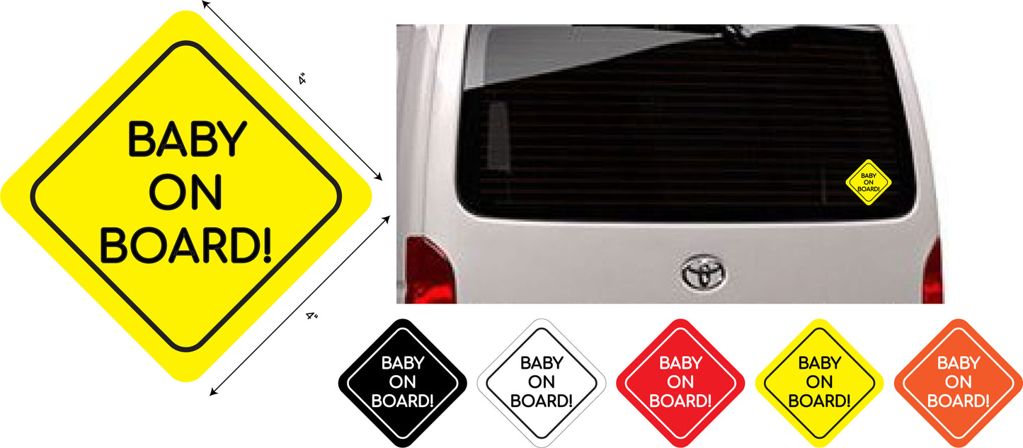 Baby on board sticker