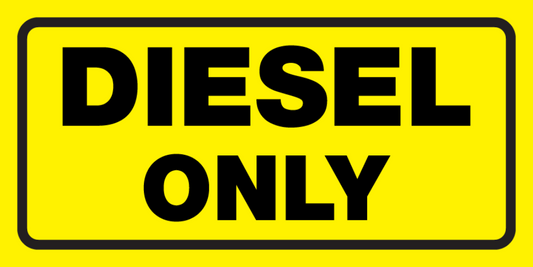 Diesel Only Sticker 6" x 3" - single piece