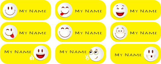 1" x 2.5" Name Label - a set of 9 stickers