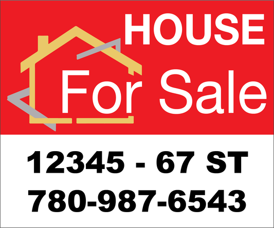 House for Sale Sticker 10" x 12" - 1pc