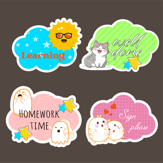 School Labels – 2.5" x 3.25" (Set of 4)